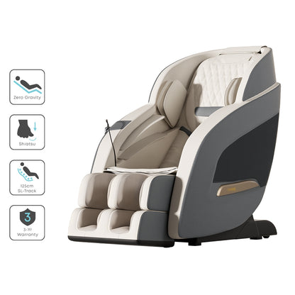 Livemor Massage Chair Electric Recliner Massager Grey Decima