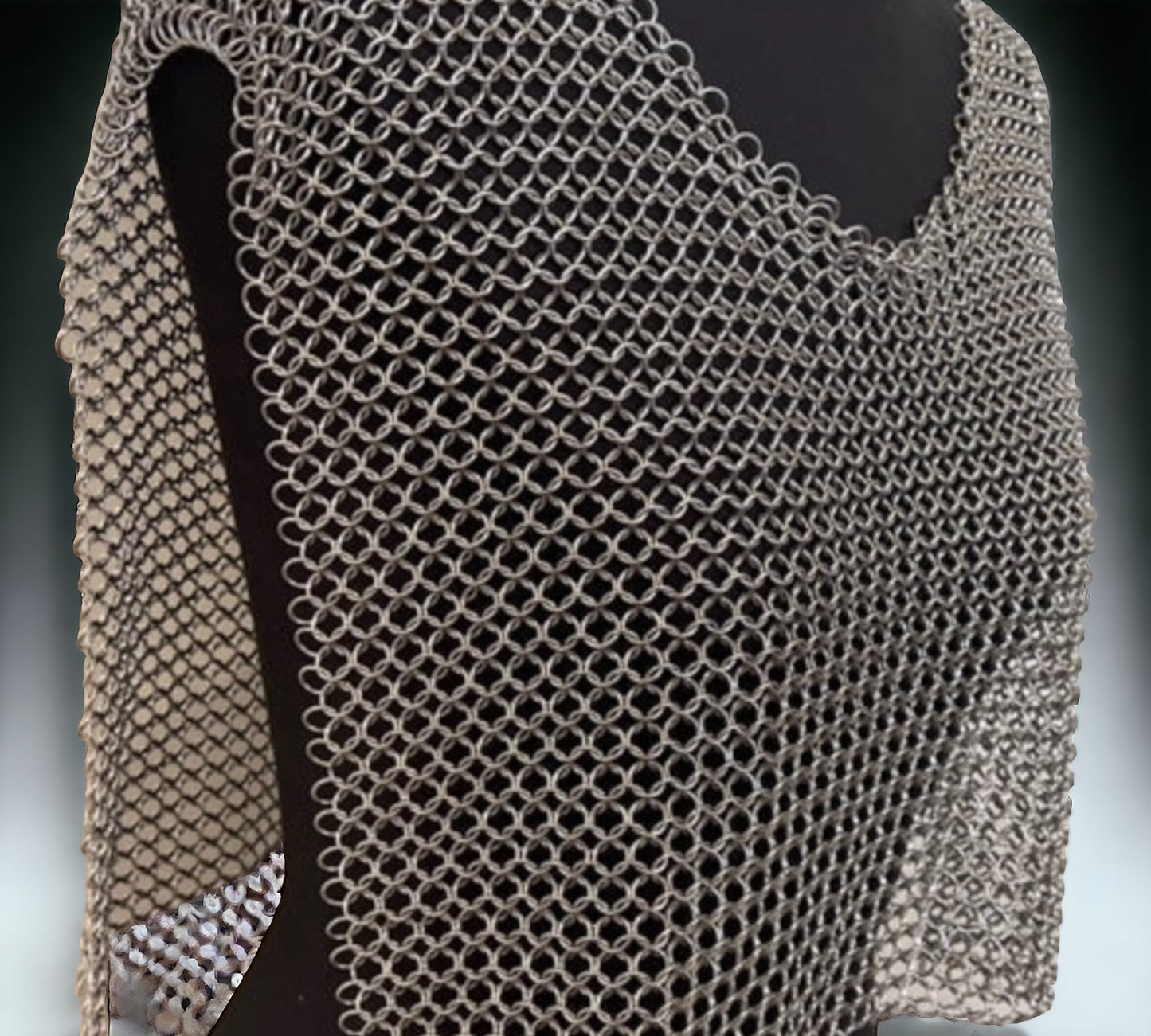 Chain Maille Hand Crafted 'Open' Vest - Free Size