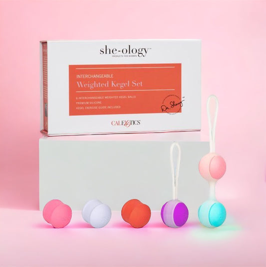 SHE-OLOGY Interchangeable Weighted KEGEL SET