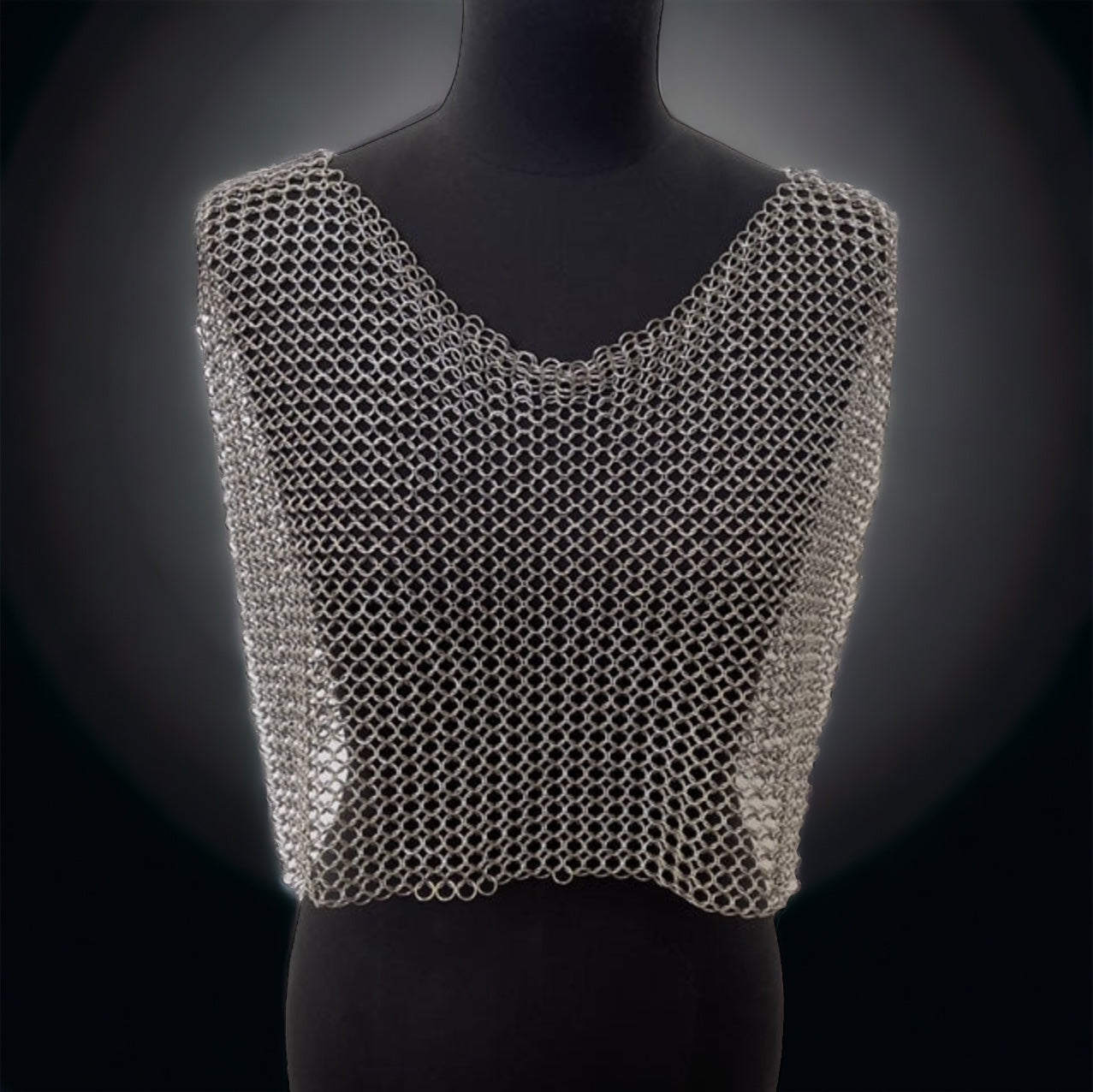 Chain Maille Hand Crafted 'Open' Vest - Free Size