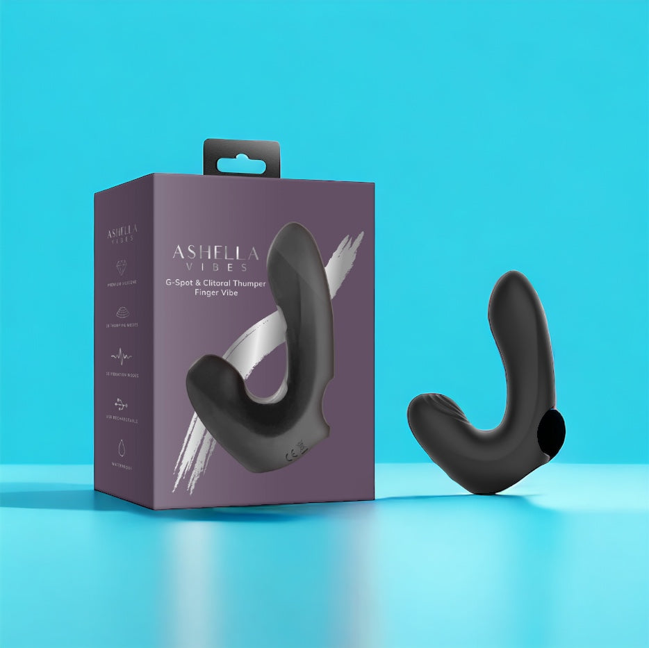 Ashella Vibes G-Spot Clitoral Suction Finger Vibe