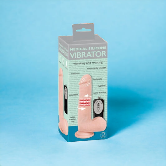 Medical Silicone Rotating Vibrator 8"