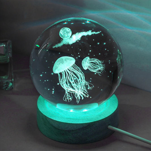 Jelly Fish Engraved Lamp