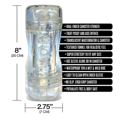 MSTR B8 In The Clear-View Stroker Cup Double Date