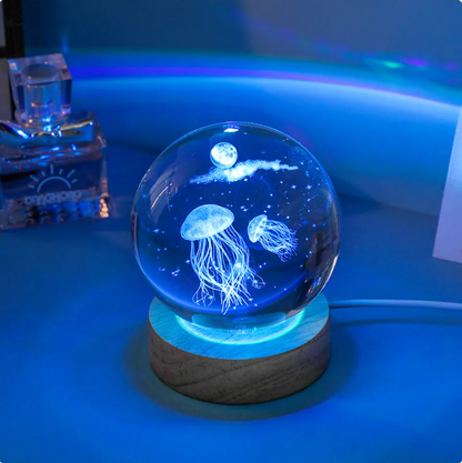 Jelly Fish Engraved Lamp