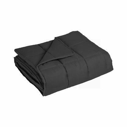 GOMINIMO Polyester Queen Size Weighted Blanket (Dark Grey 9kg)