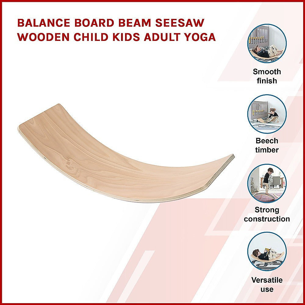 Balance Board Beam Wooden Seesaw