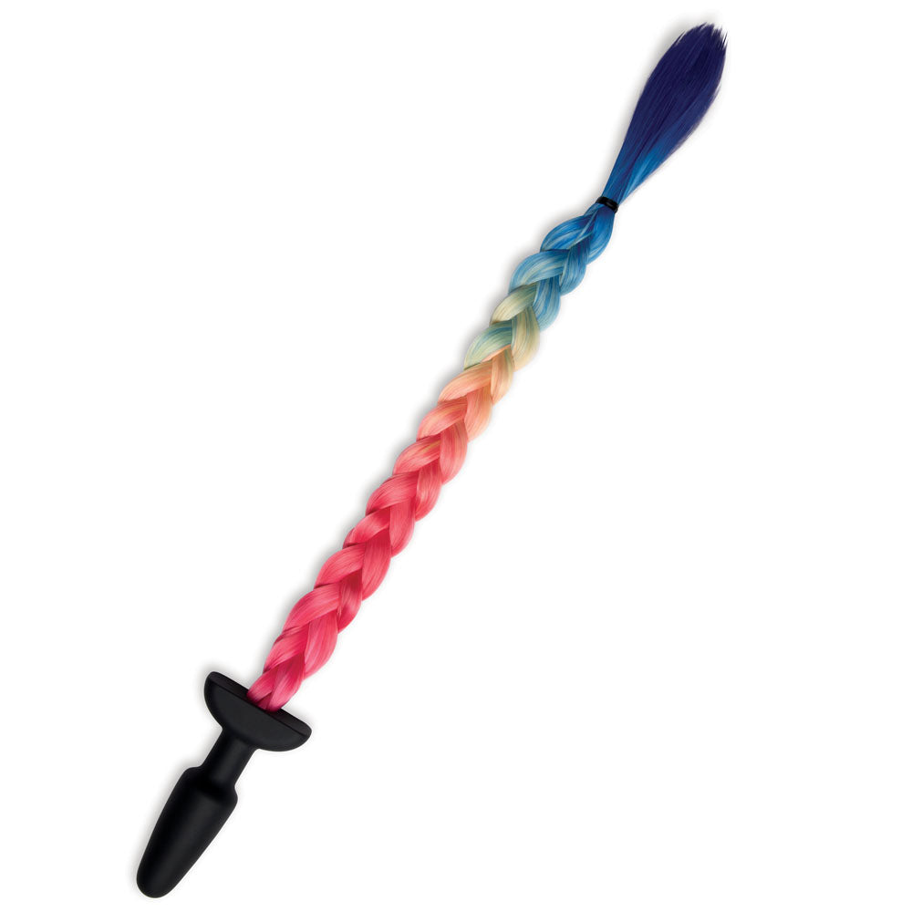 WhipSmart Furry Tales Silicone Rainbow Tail Butt Plug and Claws