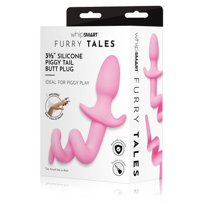 Whip Smart Furry Tales 3'' Silicone Piggy Tail Butt Plug & Claws