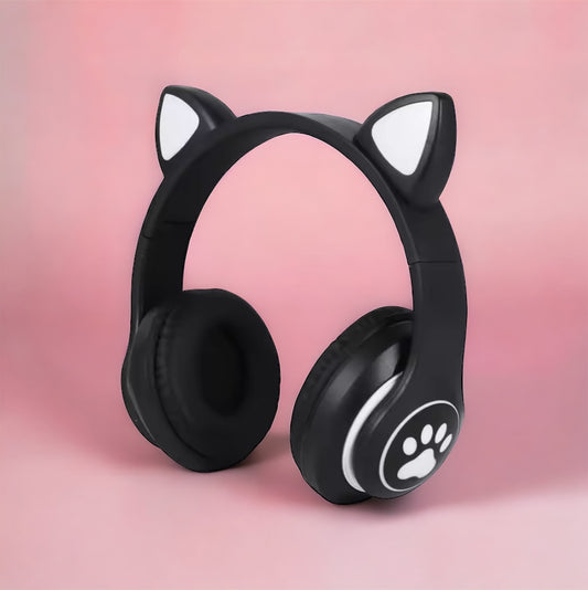 Wireless Earphone Headphones with Cat Ears with TF card slot